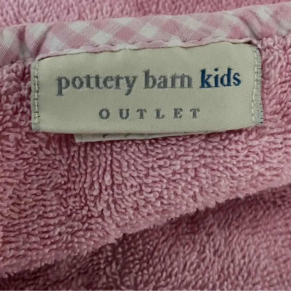 2 Hooded Towels Pink Flower Bee & Puppy Dog Bath Beach Girls Pottery Barn